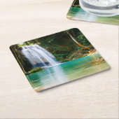 Schöner Wasserfall-Achterbahn-Set Rechteckiger Pappuntersetzer (angewinkelt)