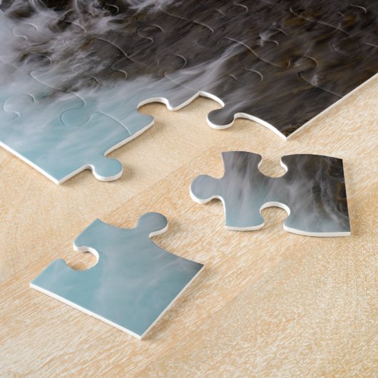 Schöner Wasserfall Blue Bruarfoss in Island Puzzle (Seite)