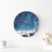 "SCHÖNER WASSERFALL-" GROSSE RUNDE WANDUHR (Zuhause)