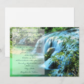 Schöner Wasserfall-Hochzeits-Einladungen im Freien Einladung (Vorne/Hinten)