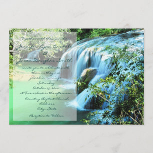 Schöner Wasserfall-Hochzeits-Einladungen im Freien Einladung