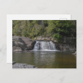 Schöner Wasserfall im Appalachen Postkarte (Vorne/Hinten)