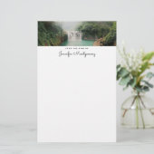 Schöner Wasserfall im Bergwald Briefpapier (Stehend Vorderseite)
