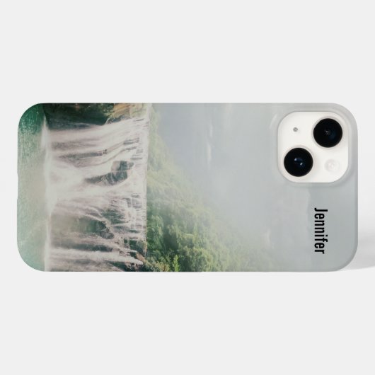 Schöner Wasserfall im Bergwald Case-Mate iPhone Hülle (Rückseite (Horizontal))