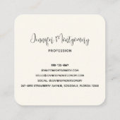 Schöner Wasserfall im Bergwald Quadratische Visitenkarte (Rückseite)