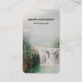 Schöner Wasserfall im Bergwald Visitenkarte (Vorderseite)