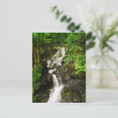 Schöner Wasserfall im Grünen Postkarte (Stehend Vorderseite)