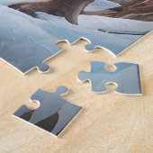 Schöner Wasserfall im Schneewald Puzzle (Seite)