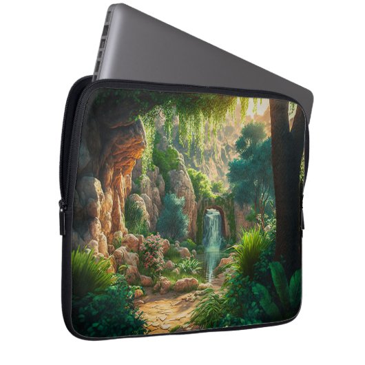 Schöner Wasserfall Laptop-Sieb Laptopschutzhülle (Vorne Rechts)