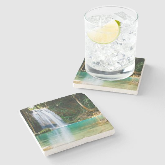 Schöner Wasserfall Untersetzer (Seitenansicht)