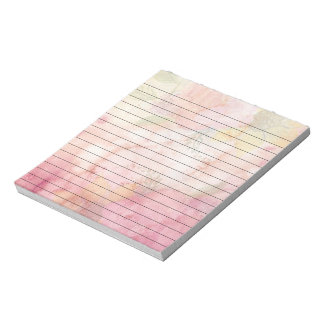 Schöner Wasserfarben-Blumenprint Notizblock