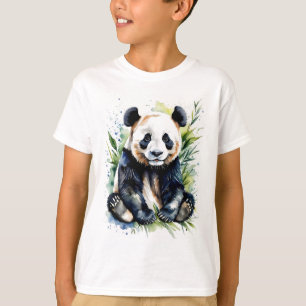 Schöner Wasserfarben Niedlicher Panda-Bär T-Shirt