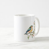 Schöner Wasserfarben-Vogel Kaffeetasse (VorderseiteRechts)
