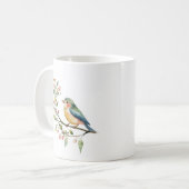 Schöner Wasserfarben-Vogel Kaffeetasse (Vorderseite Links)