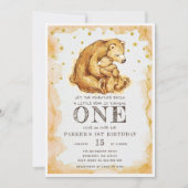 Schöner Wasserfarbenbär zum Geburtstag Einladung (Vorderseite)