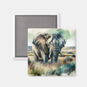Schöner Wasserfarbenelephant Magnet (Vorderseite/Rückseite)