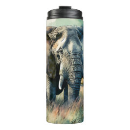 Schöner Wasserfarbenelephant Thermosbecher