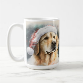 SCHÖNER WASSERFARBENER GOLDEN RETRIEVENT HUND KAFFEETASSE