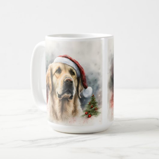SCHÖNER WASSERFARBENER GOLDEN RETRIEVENT HUND KAFFEETASSE (Vorderseite Links)