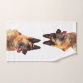 Schöner Watercolo Schäferhund Badhandtuch Set (Handtuch)