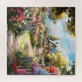 Schöner Watercolor Country Garden Puzzle (Horizontal)