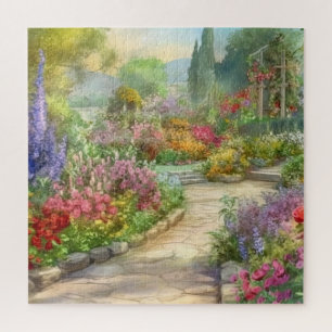 Schöner Watercolor Country Garden Puzzle