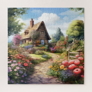 Schöner Watercolor Country Garden Puzzle