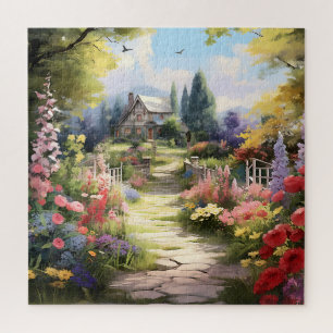 Schöner Watercolor Country Garden Puzzle