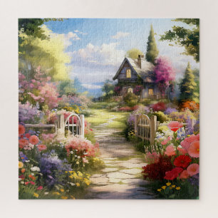Schöner Watercolor Country Garden Puzzle