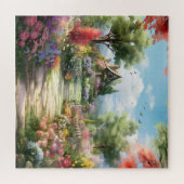 Schöner Watercolor Country Garden Puzzle (Horizontal)