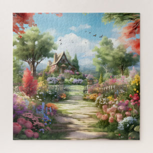 Schöner Watercolor Country Garden Puzzle