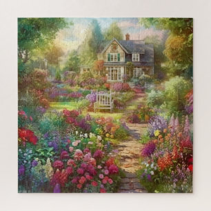 Schöner Watercolor Country Garden Puzzle