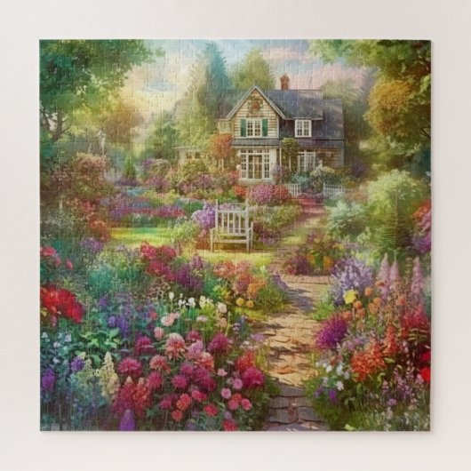 Schöner Watercolor Country Garden Puzzle (Vertikal)