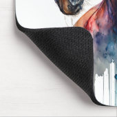 Schöner Watercolor Horse Mouse Pad Mousepad (Ecke)