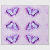 Schöner Watercolor-lila Schmetterling Geschenkpapier (Flach)