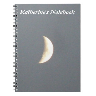 Schöner Waxcrescent Moon bei Dusk individuell eins Notizblock