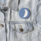 Schöner Waxcrescent Moon in Daylight Button (Beispiel)