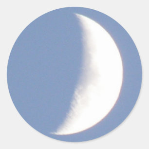Schöner Waxing Crescent Moon in Daylight Sticker