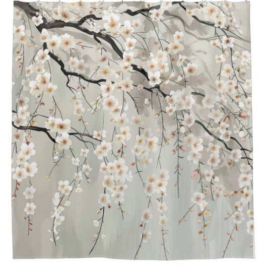 Schöner Weeping Plum Duschvorhang (Vorderseite)