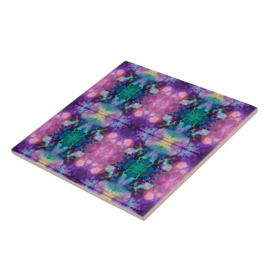 Schöner weiblicher Multicolor-Caleidoskop-Akzent Fliese (Seite)