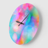 Schöner, weich farbiger Regenbogen Große Wanduhr (Winkel)