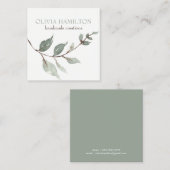 Schöner, weiche Wasserfarbensatz Grüner Folienstre Telefonnummerkarte (Vorne/Hinten)