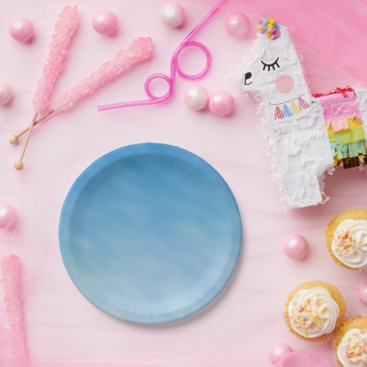 Schöner, weicher blauer Himmel mit traumhaften Wol Pappteller (Party)