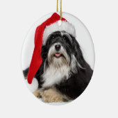 Schöner WeihnachtenHavanese Hund mit Keramik Ornament (Rechts)
