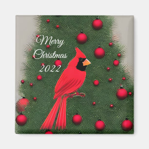Schöner Weihnachts-Roter Kardinal Magnet