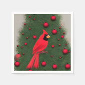 Schöner Weihnachts-Roter Kardinal Serviette (Vorderseite)