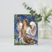 Schöner Weihnachtsangel Feiertagspostkarte (Stehend Vorderseite)