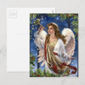 Schöner Weihnachtsangel Feiertagspostkarte (Vorne/Hinten)