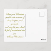 Schöner Weihnachtsangel Postkarte (Rückseite)