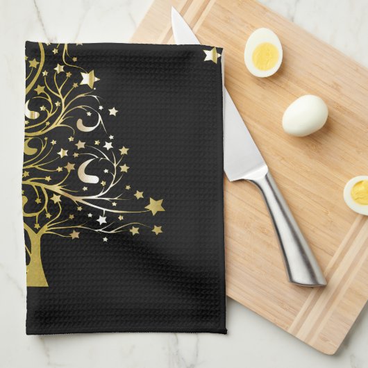 Schöner Weihnachtsbaum aus sternhartem Metall Handtuch (Viertel Falte)